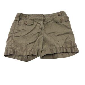 Ann Taylor Loft Womens Khaki Shorts Size 6 Cotton